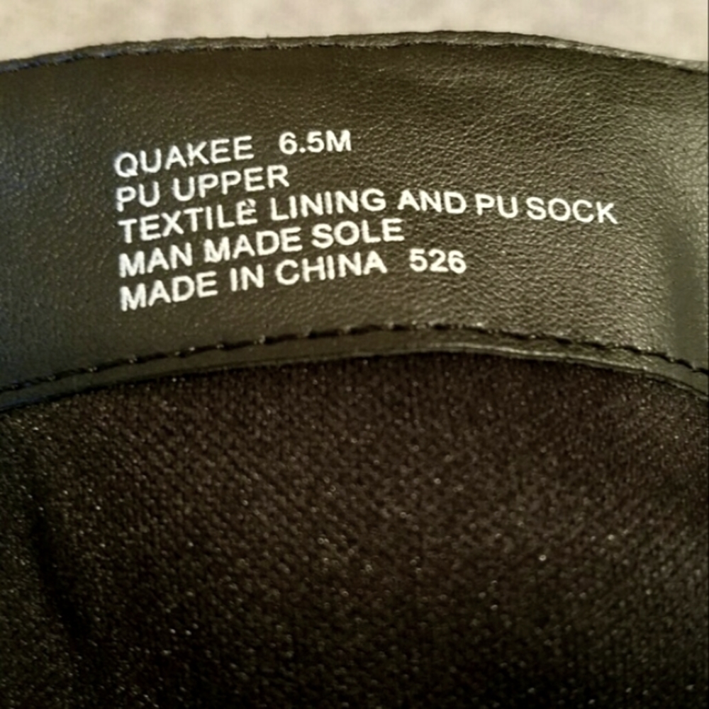 Madden Black Pleather Quilted Knee High Zip Boots - Picture 7 of 8
